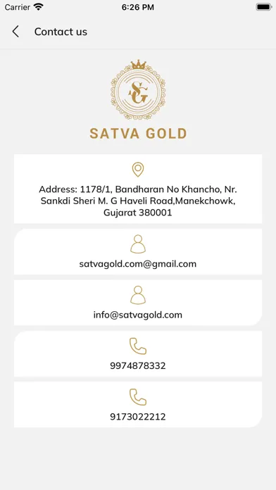 SatvaGold Order Department Screenshots