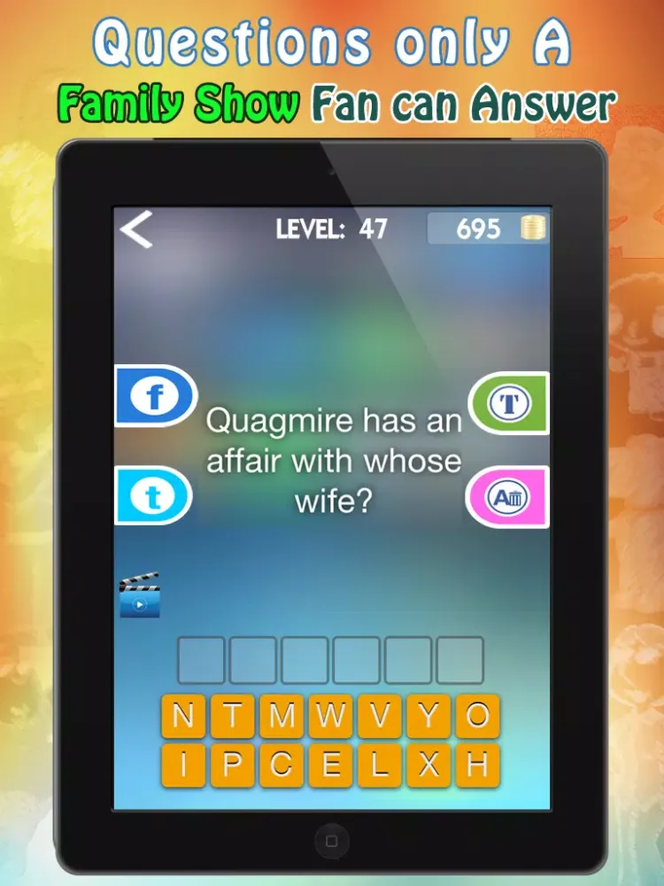 Family Show Fans Trivia – TV Guy Answers Quiz iPad  स्क्रीनशॉट