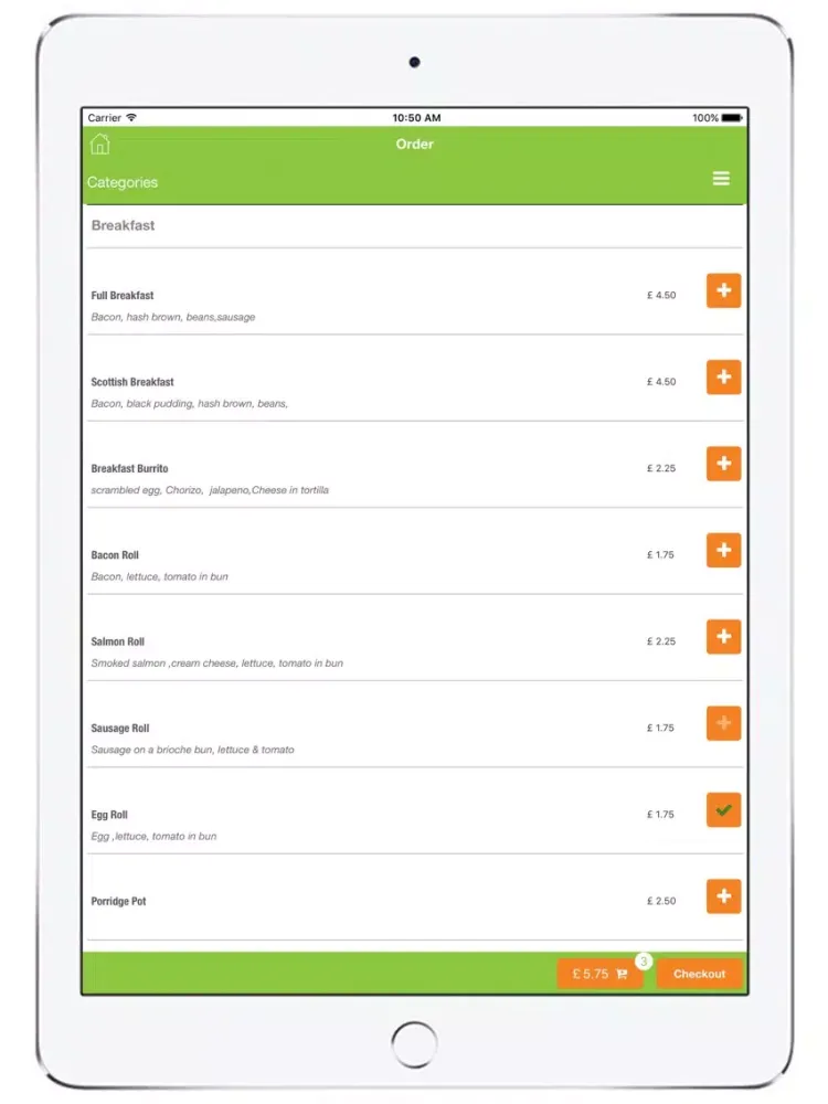 Ảnh chụp màn hình của Cafevitamin iPad 
