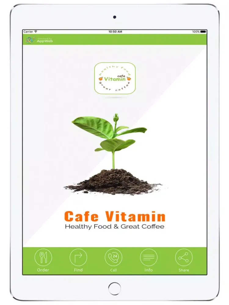 Ảnh chụp màn hình của Cafevitamin iPad 