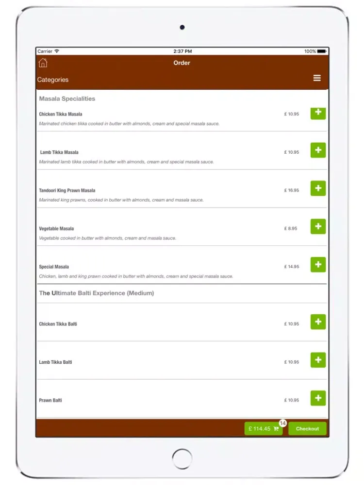 Capturas de pantalla de Cumin Tandoori iPad 