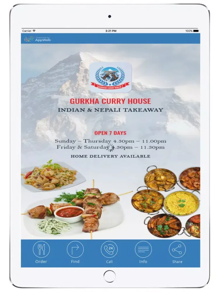 Gurkha Curry House iPad  Screenshots