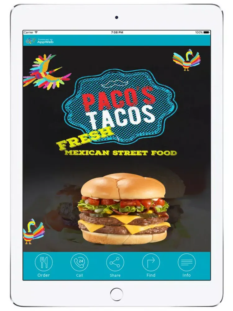 Capturas de tela do Pacos Tacos iPad 