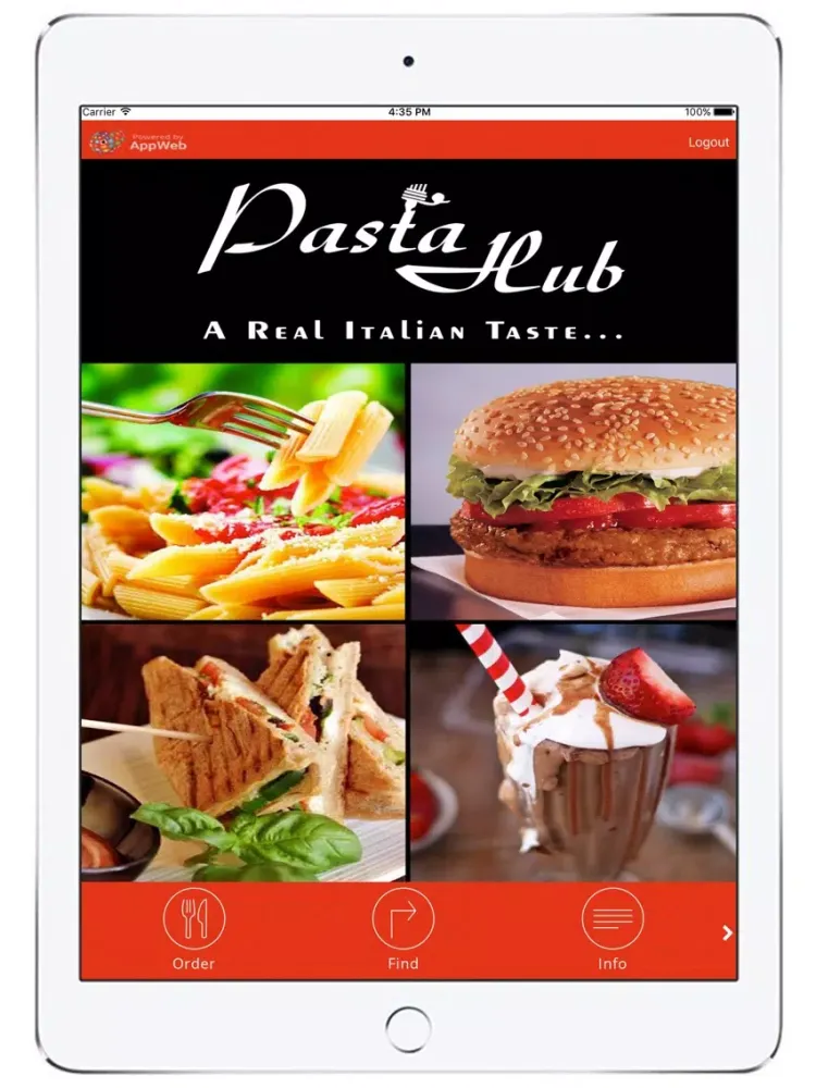 Pasta Hub iPad  Screenshots