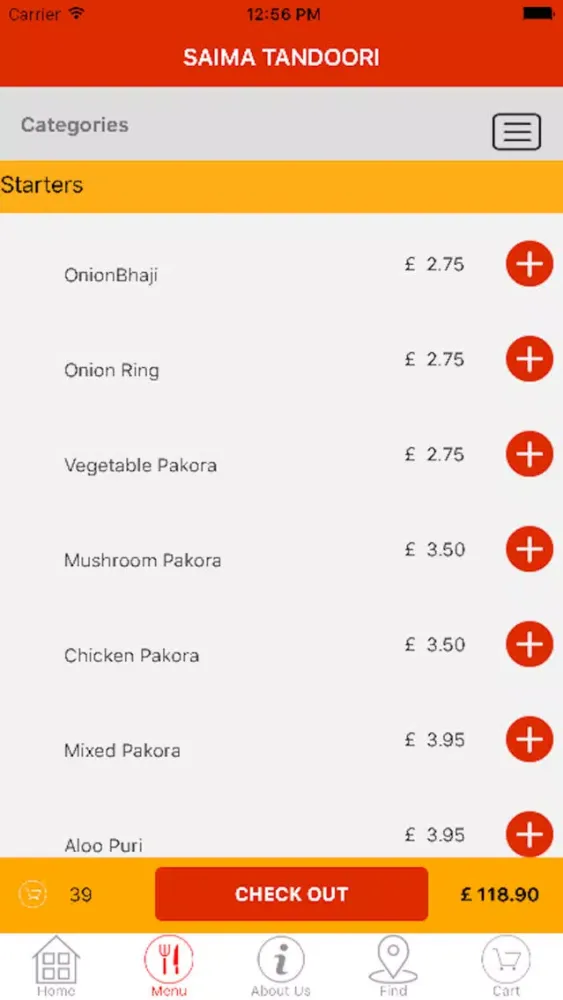 SAIMA TANDOORI 스크린샷
