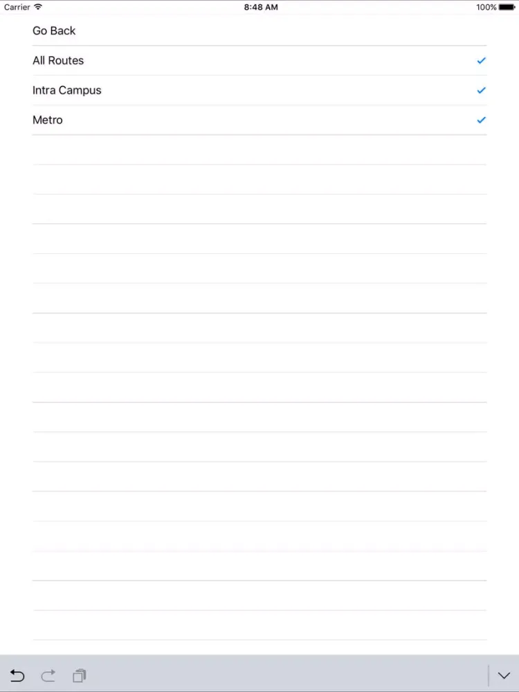 Zrzuty ekranu ShuttleTrac iPad 