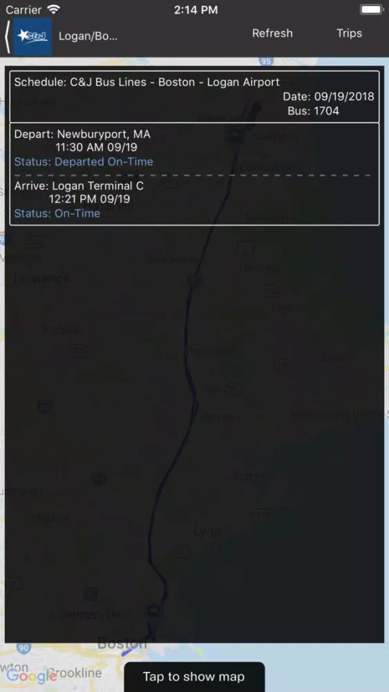 C&J Bus Tracking স্ক্রিনশট