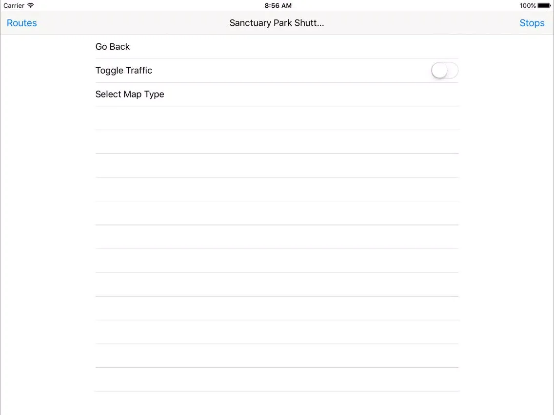 Tangkapan skrin SP Shuttle iPad 