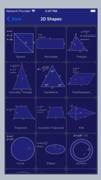 Capturas de tela do Area and Volume Calc lite