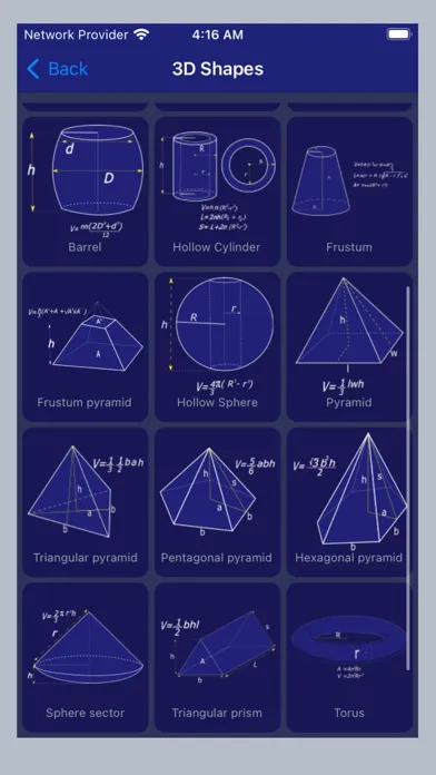 Capturas de tela do Area and Volume Calc lite