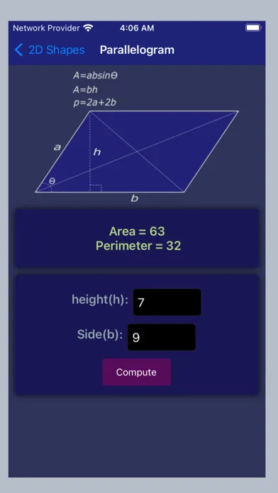 Capturas de tela do Area and Volume Calc lite