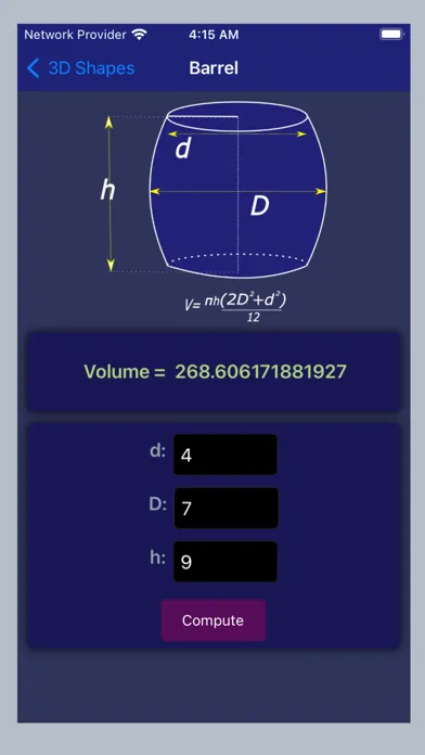 Capturas de tela do Area and Volume Calc lite