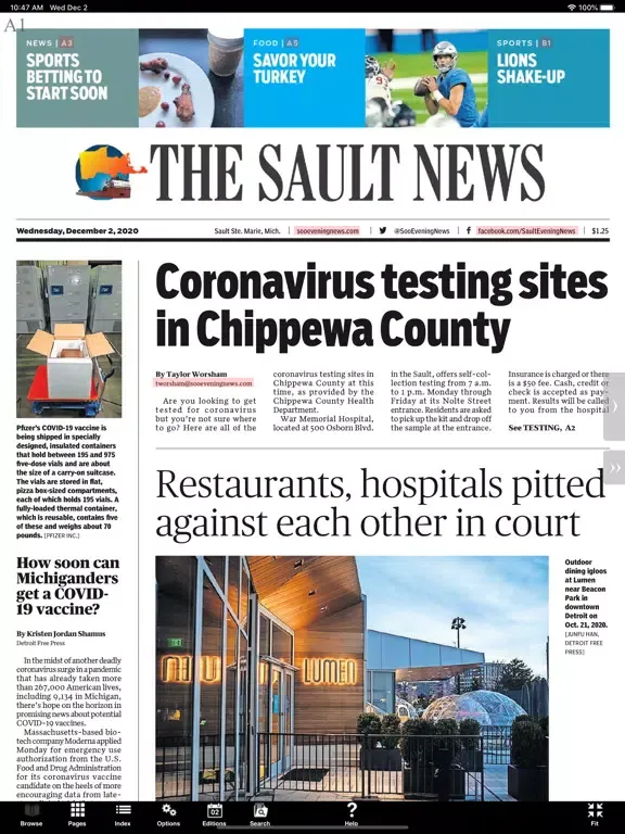 Sault Ste. Marie News eEdition iPad  Screenshots