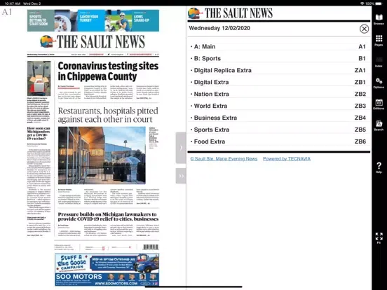 Sault Ste. Marie News eEdition iPad  Screenshots