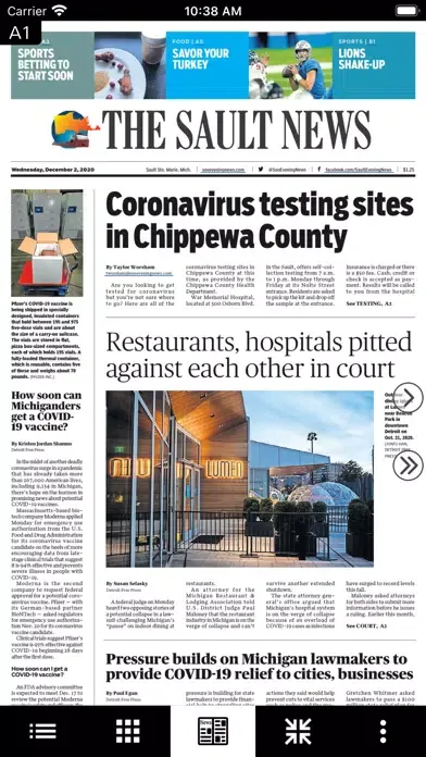 Sault Ste. Marie News eEdition Screenshots