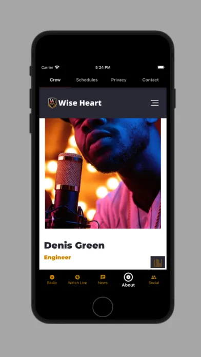 Capturas de tela do WiseHeart Radio & TV