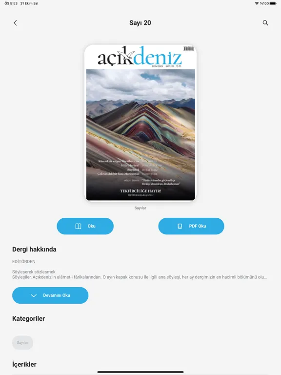 Captures d'écran de Açıkdeniz Dergisi iPad 