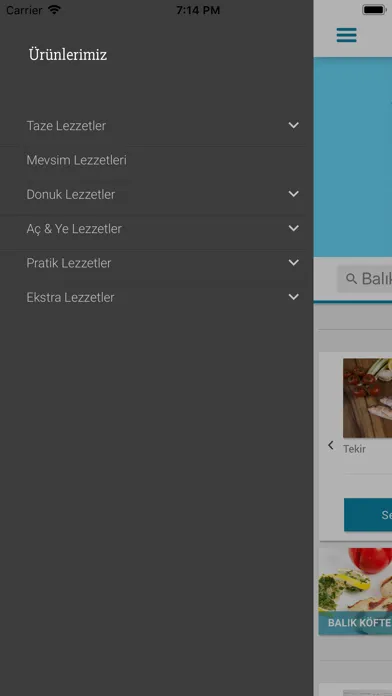 Zrzuty ekranu BalıkYe - Online Balık Marketi