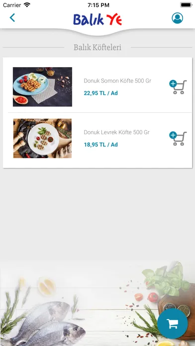 Zrzuty ekranu BalıkYe - Online Balık Marketi