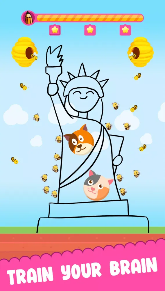 Screenshot di Doge Save - Dog and Bee Puzzle