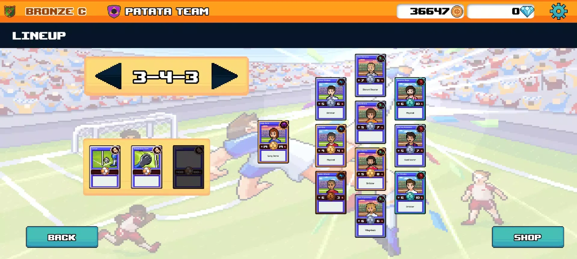 Ảnh chụp màn hình của Soccer cards