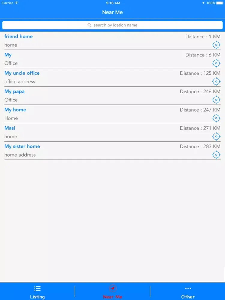 Location Manager iPad  سکرین شاٹس