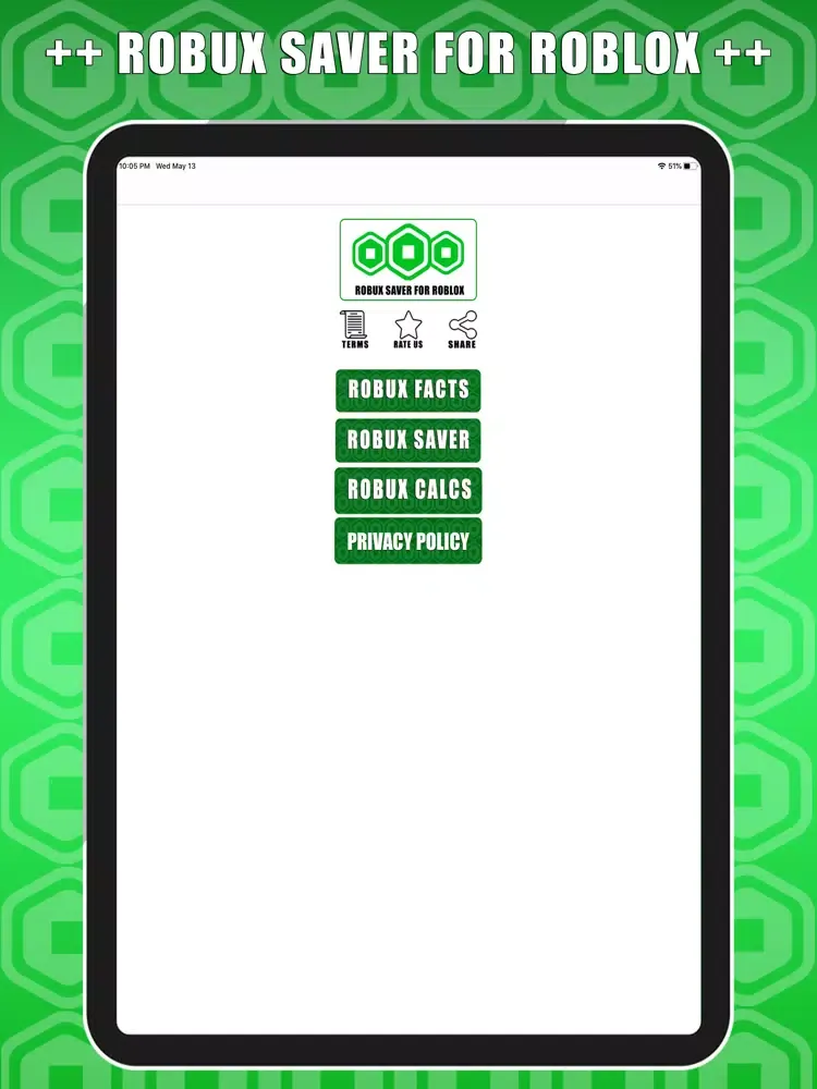 Capturas de pantalla de RBX Saver & Calcul For Roblox iPad 