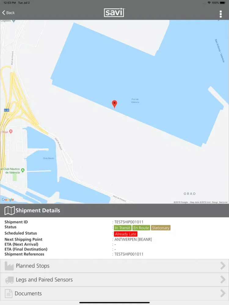 Zrzuty ekranu Savi Visibility For Operations iPad 
