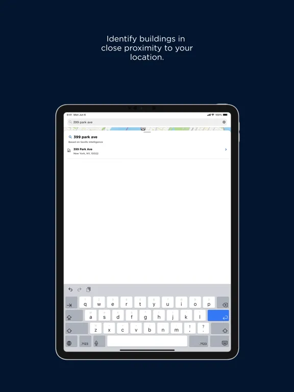 Ảnh chụp màn hình của Savills Stacker iPad 