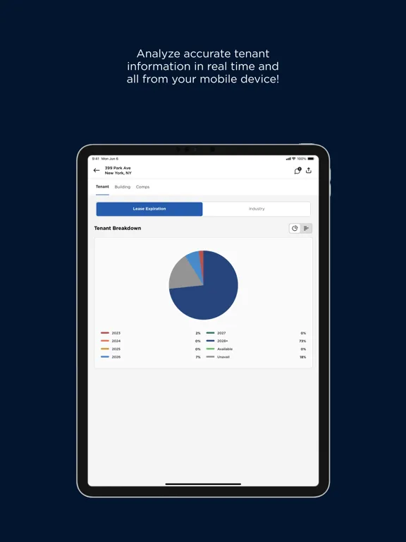 Ảnh chụp màn hình của Savills Stacker iPad 
