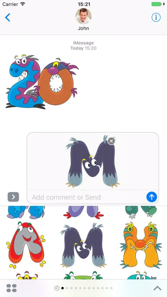 Ảnh chụp màn hình của ABC - Stickers for iMessage