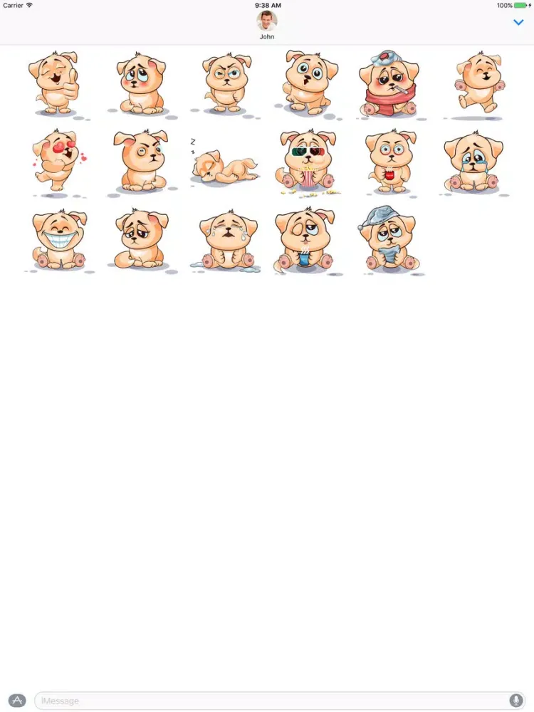 Dog - Stickers for iMessage iPad Screenshots
