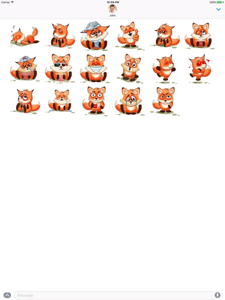 Fox - Stickers for iMessage iPad  스크린샷