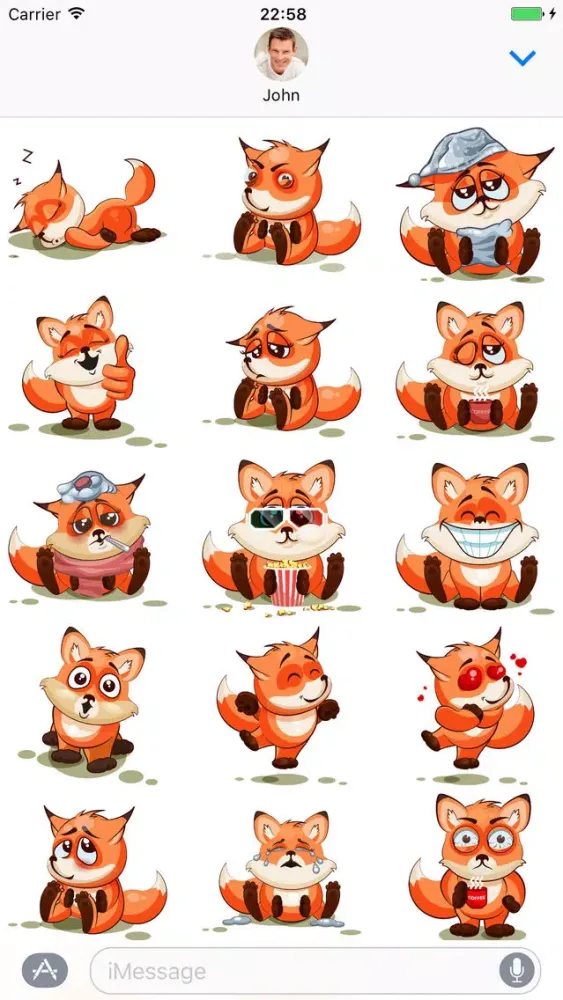 Fox - Stickers for iMessage 스크린샷