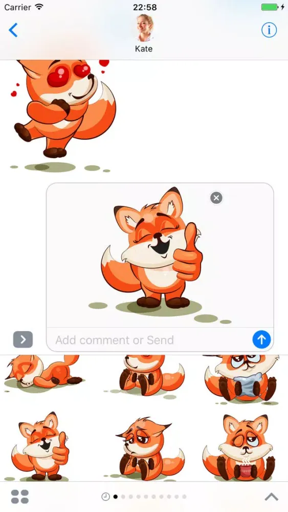 Fox - Stickers for iMessage 스크린샷