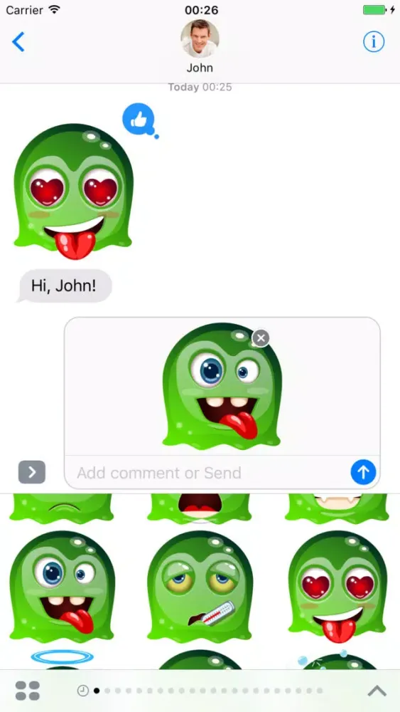 Capturas de tela do Ghost - Stickers for iMessage