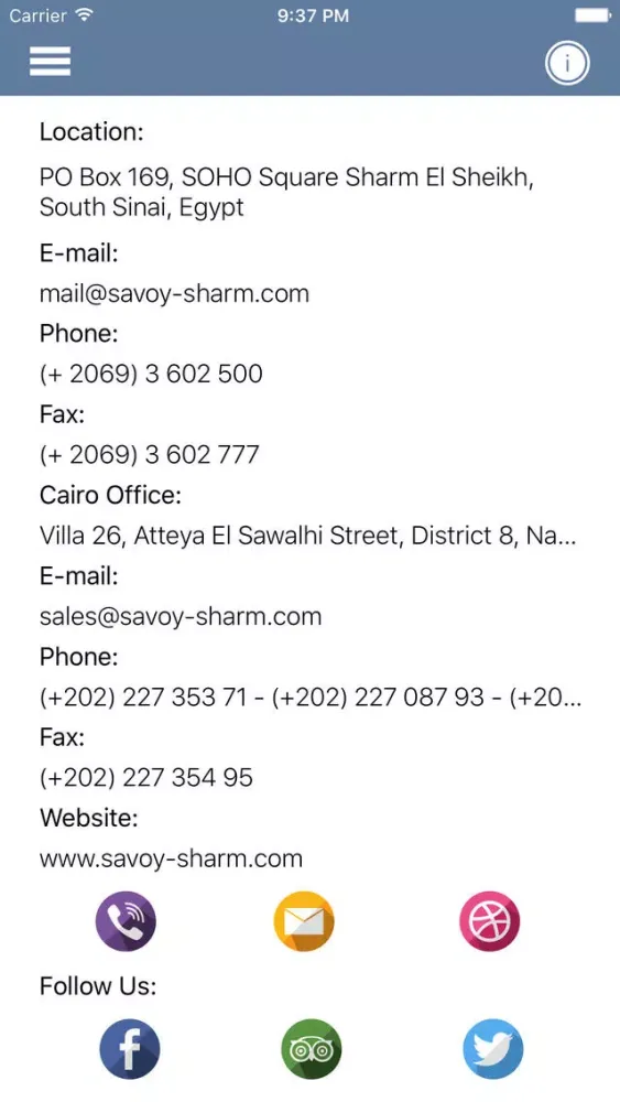 Ảnh chụp màn hình của SAVOY Sharm El-Sheikh