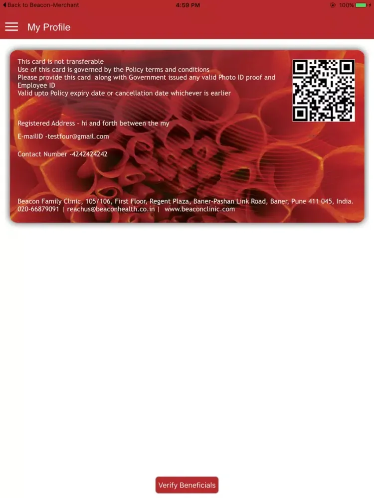 Скриншоты BEACON-PATIENT iPad 