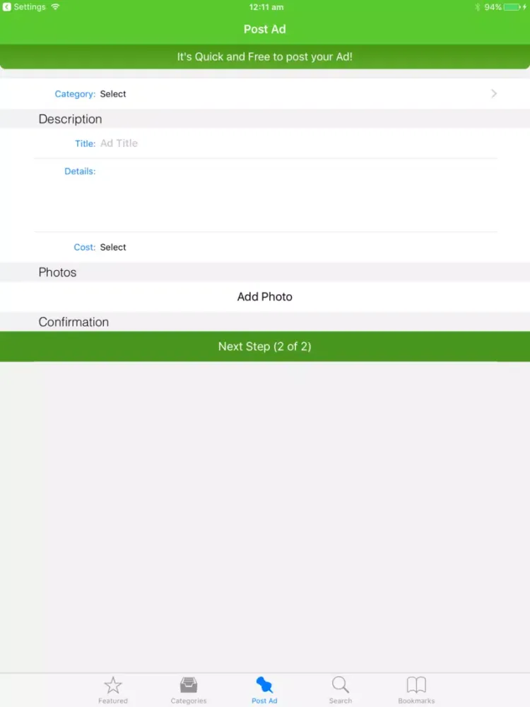Classifieds iPad  سکرین شاٹس