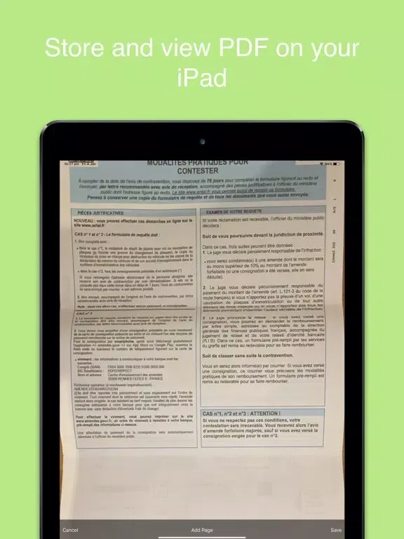Capturas de tela do Scanner iPad 
