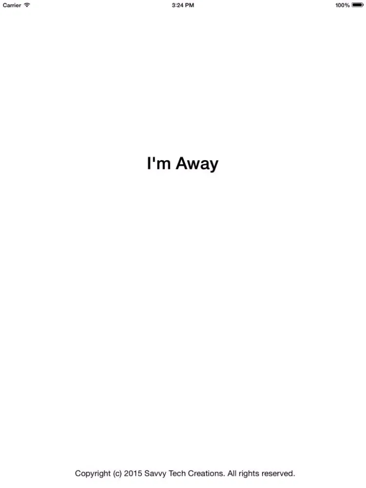 Tangkapan layar I'm Away iPad 