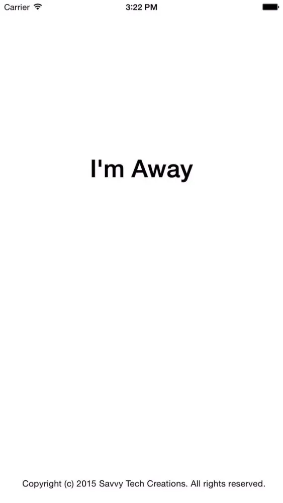 Tangkapan layar I'm Away