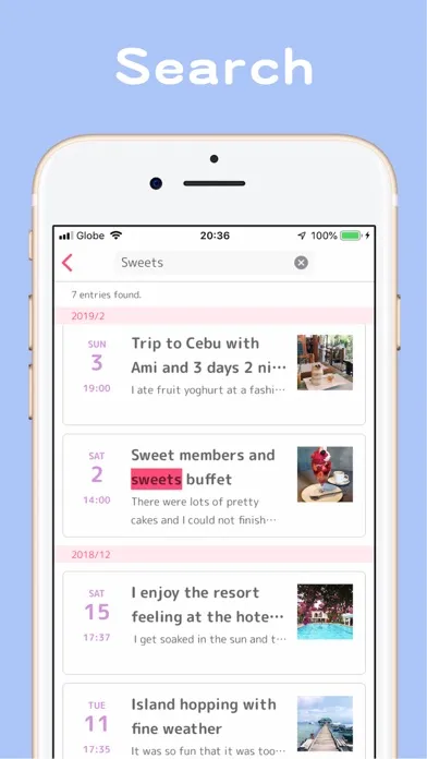 日記note - かわいいパスワード日記帳アプリ Screenshots