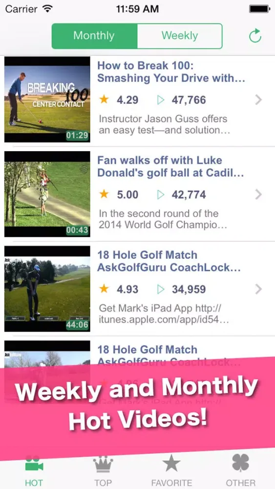 ゴルフ動画アプリ　GolfTube应用截图
