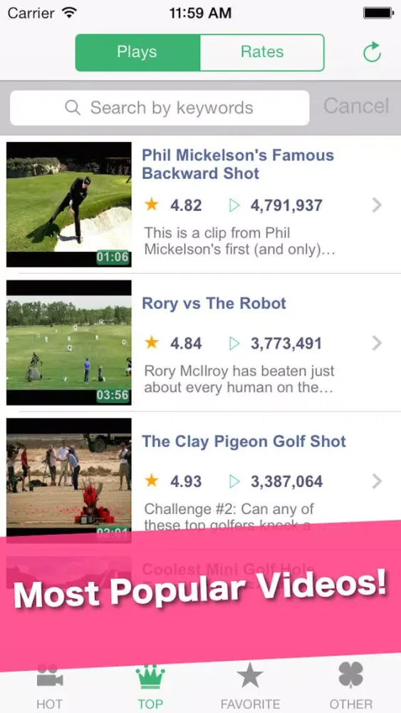 ゴルフ動画アプリ　GolfTube应用截图