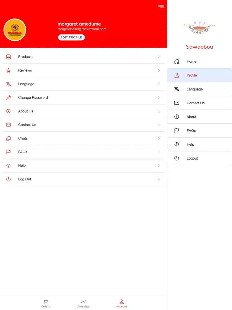 Sawaeboa Store Owner iPad 应用截图