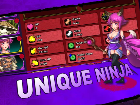 Capturas de tela do Sakura Tales : Ninja Run&Fight iPad 