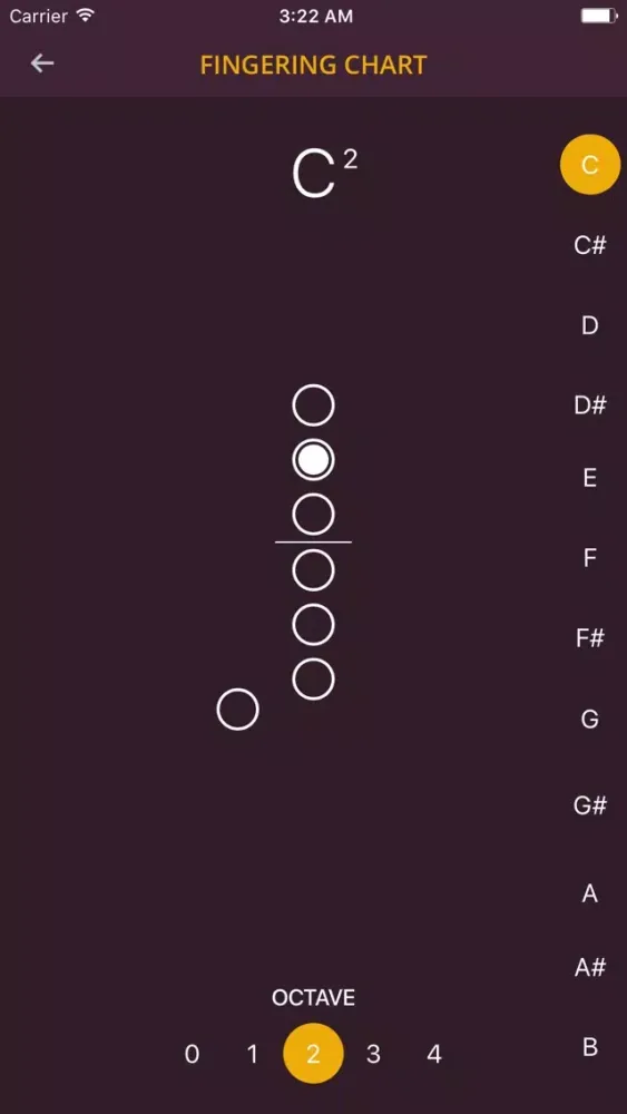 ภาพหน้าจอของ Saxophone Transposed