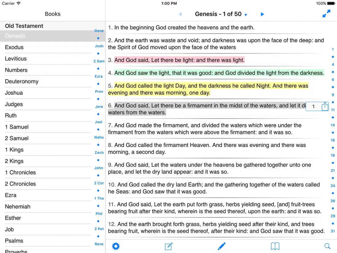 تصاویر Holy Bible - (King James Version & American Standard Version) iPad 