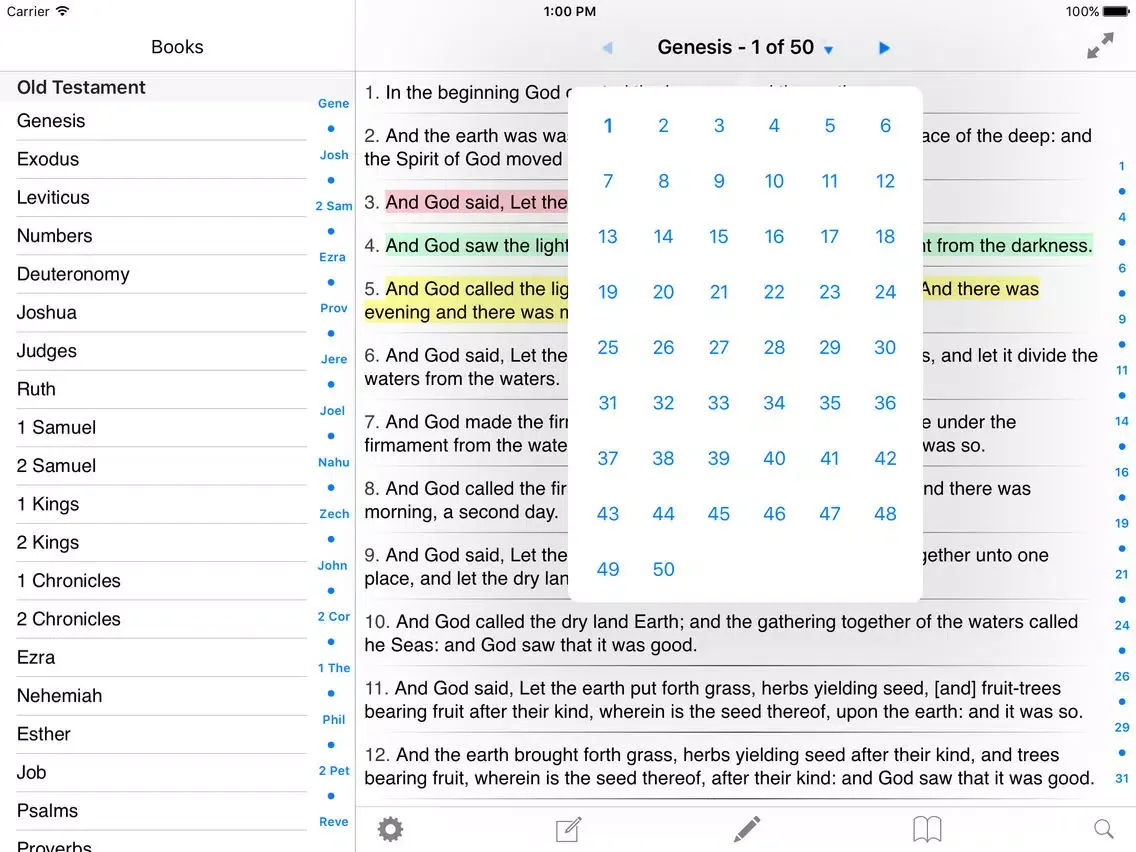 تصاویر Holy Bible - (King James Version & American Standard Version) iPad 